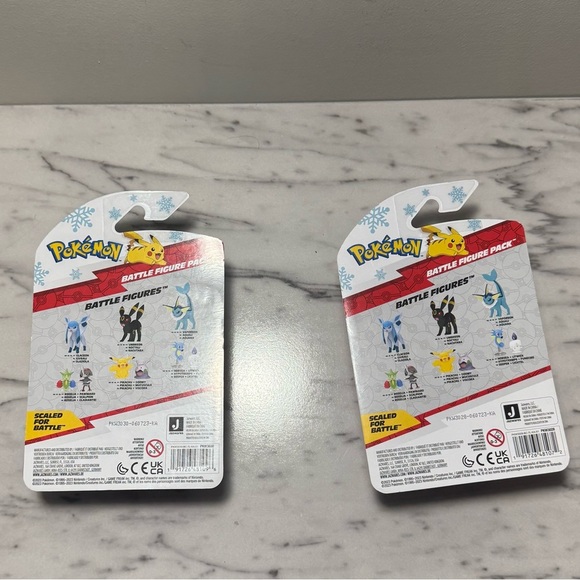 Pokémon Battle Figures Christmas Lot Of 2 Pikachu Swinub And Pikachu Vanillite - Picture 3 of 8